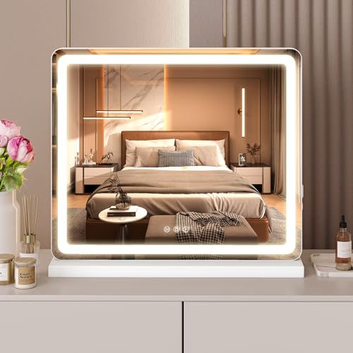 LED Vanity Mirror (Square White / 22"L x 19"W)