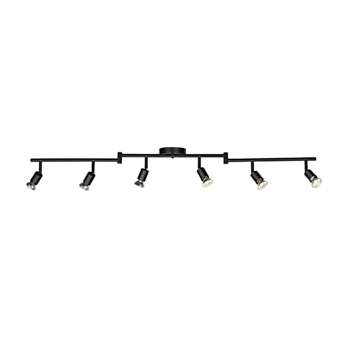 59693 6 Light Foldable Track Lighting Kit (Matte Black / 6-Light)