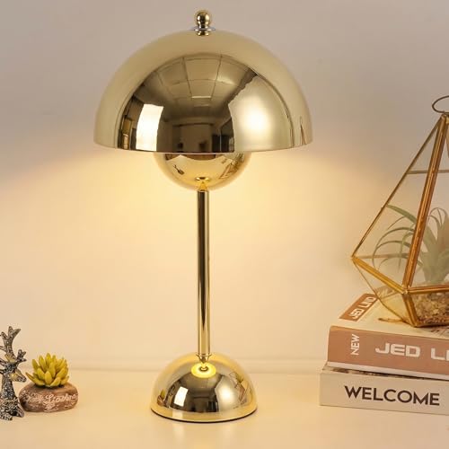 Creative Mid Century Modern Bud Table Lamp for Home&Office (Bright Gold)