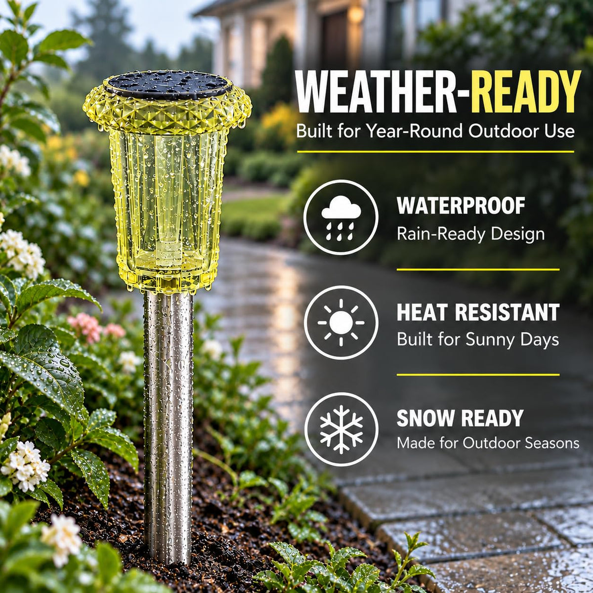 Solar Pathway Lights (Lemon Yellow)