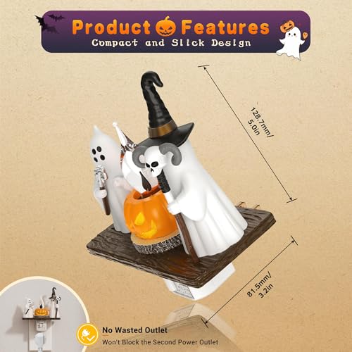 Halloween Night Light (Cane Ghost-Amber / 1 Pack)
