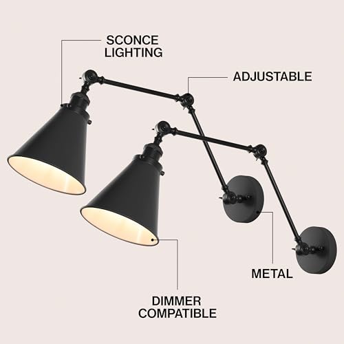 Rover 1 Light Wall Sconce 7" (Black / Set of 2)