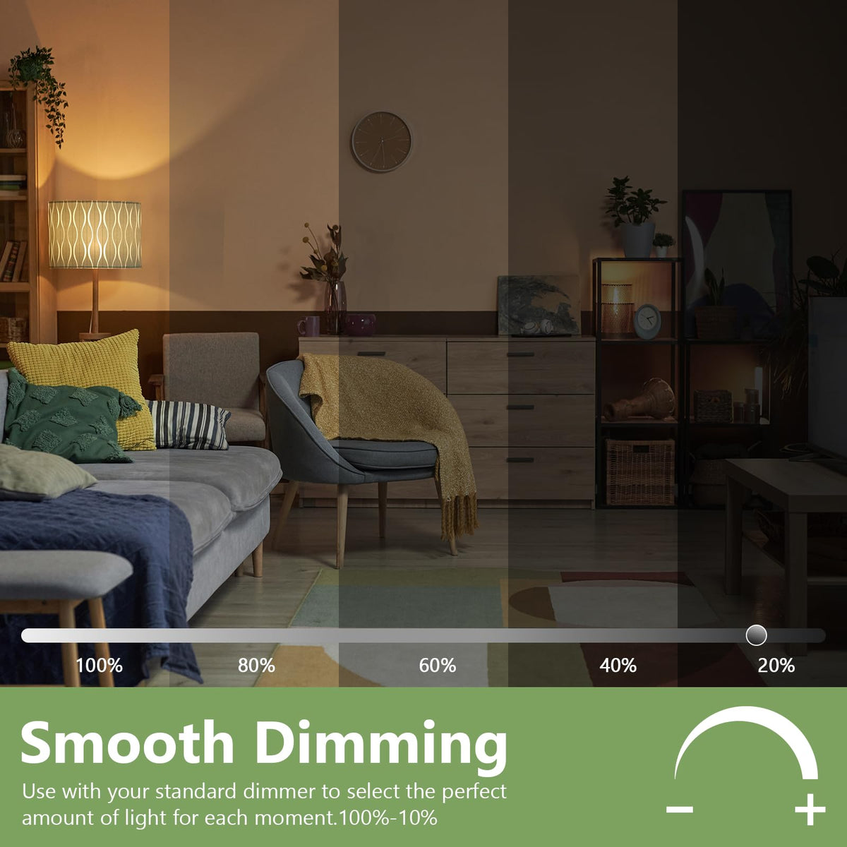12 Pack A19 LED Light Bulbs Dimmable (12 / Soft White)