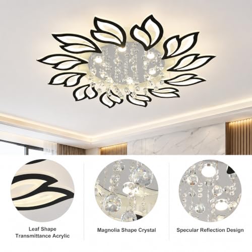 Modern Ceiling Light (Black / 40.7 In)