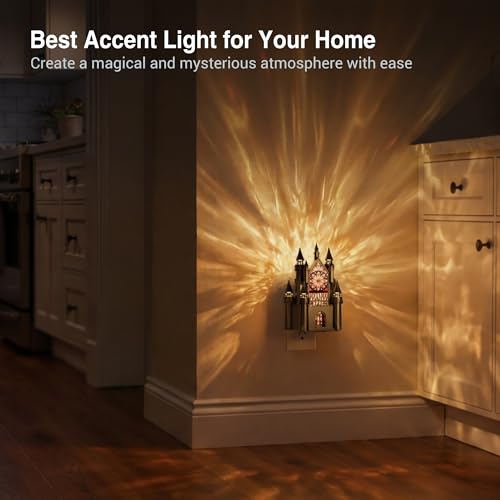 Night Lights Plug into Wall (Balck-Castle / 1 Pack)