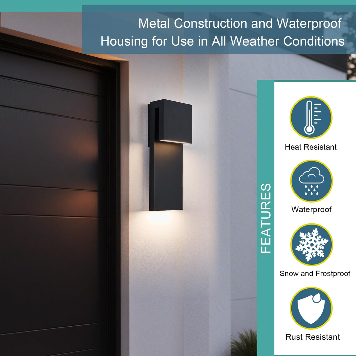 Dusk to Dawn Outdoor Wall Lights 2 Packs (2 Pack Textured Black(With Photocell))