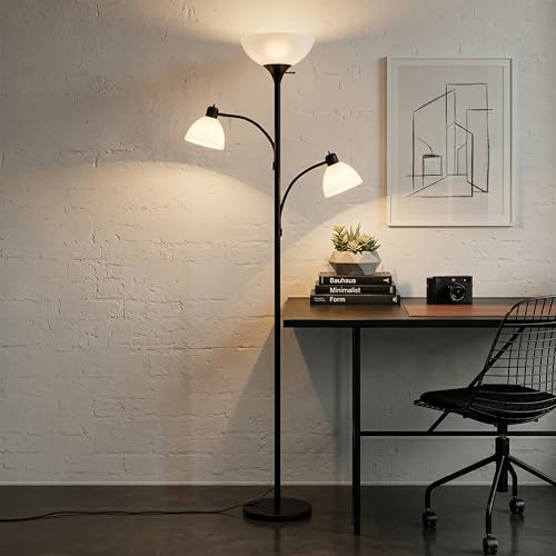 Sky Dome Double LED Floor Lamp (Jet Black)