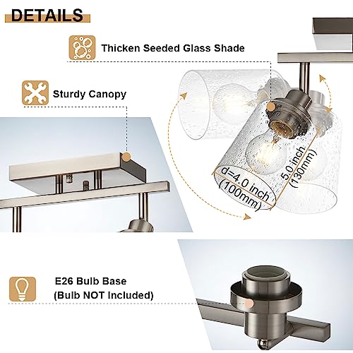 3 Light Rotatable Track Lighting Kit (Brushed Nickel / 3-Light)