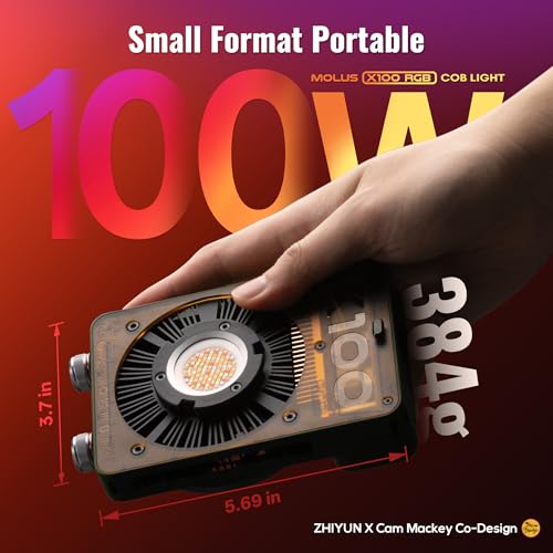 MOLUS X100 RGB PRO 100W Portable Professional Video Light [Official] (X100 RGB PRO(Collab))