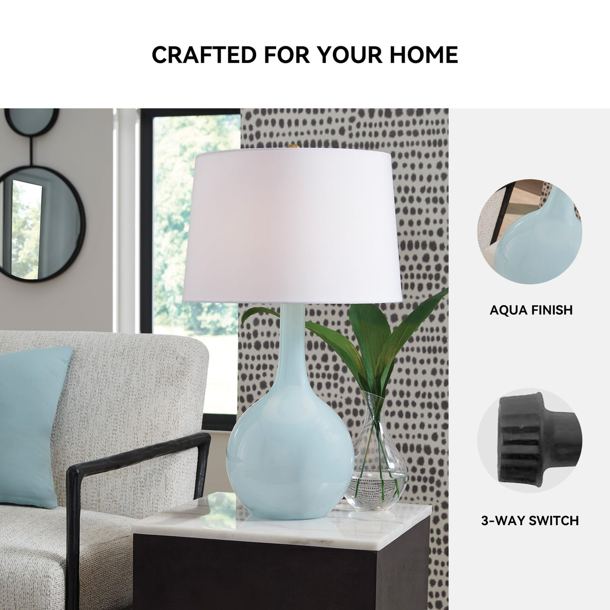 Rylanton Table Lamp (Aqua / Table Lamp)