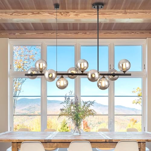 12 Light Linear Chandeliers for Dining Room