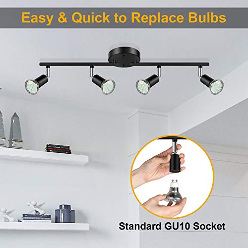 4 Light LED Track Lighting Kit (Black / 4 Light)