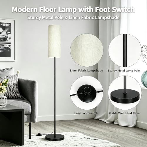 67" Floor Lamps for Living Room with Magnetic Remote