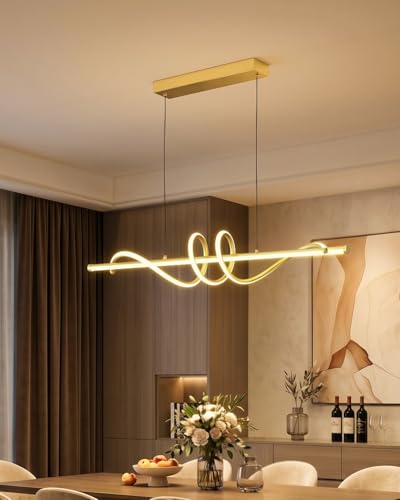 47.2in Dining Table Light Fixture (Gold / 47.2in)