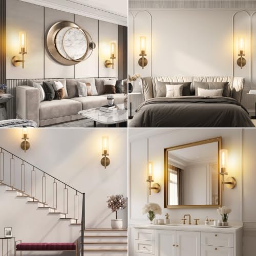 Knurled Gold Wall Sconces