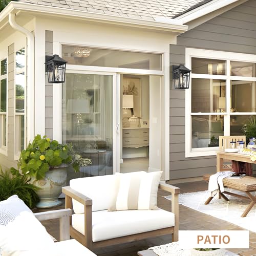 2pcs Outdoor Wall Lights (Black / 11inch-2pack)