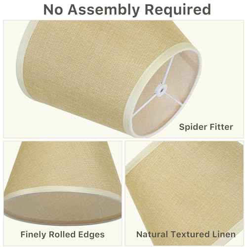 Khaki Empire Lamp Shades Set of 2 (Oatmeal)
