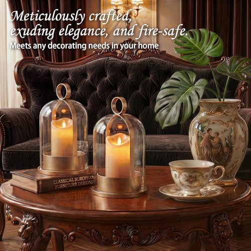 Gold Glass Lanterns Wall Candle Sconces Set of Two (Gold)