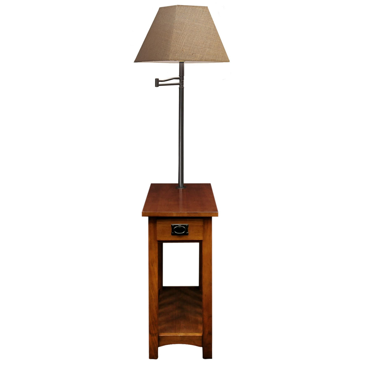 Mission End Table (Medium Oak / Blackened)