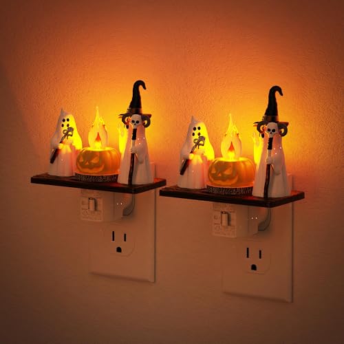 Halloween Night Light (Cane Ghost-Amber / 2 Pack)