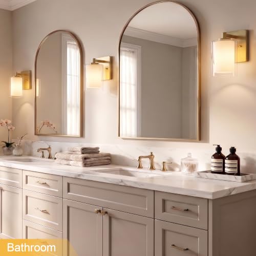 Wall Sconces Set of Two Matte Black Vanity Lights for Bathroom Indoor