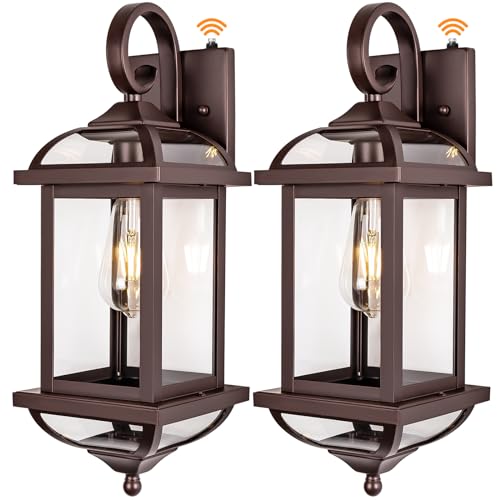 Bronze Dusk to Dawn Outdoor Lighting 18” Exterior Light Fixtures (Oil-Rubbed Bronze / Dusk to Dawn Sensor)