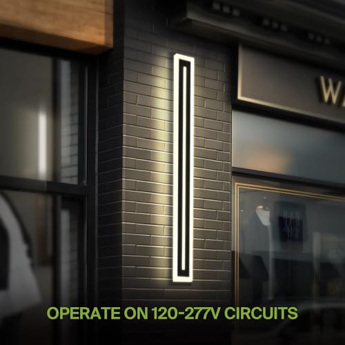 LED 72" Long Wall Mount Light Fixture (Black)