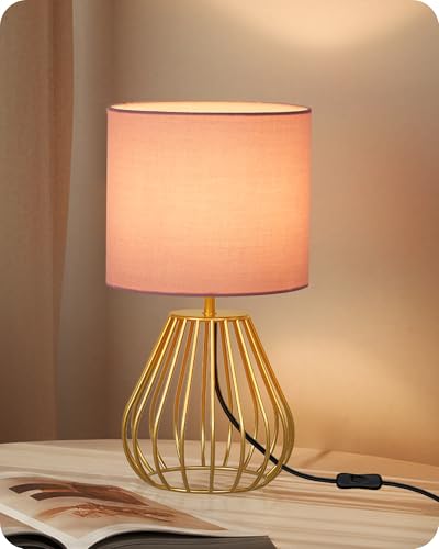 Pink and Gold Table Lamp (Pink + Gold)