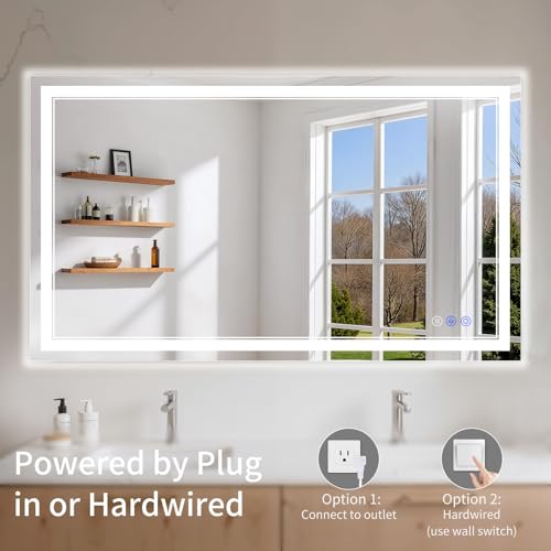 30"x55" LED Bathroom Mirror with Lights (30"L x 55"W)