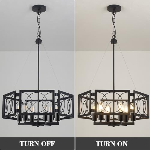 Geometric Farmhouse Chandelier for Dining Room