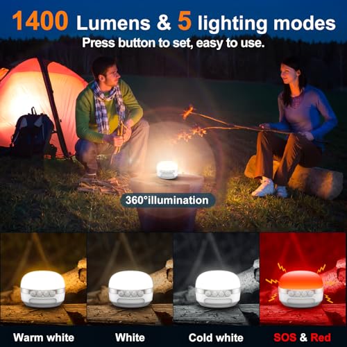 LED Camping Lantern Rechargeable 1400LM (Bright White)