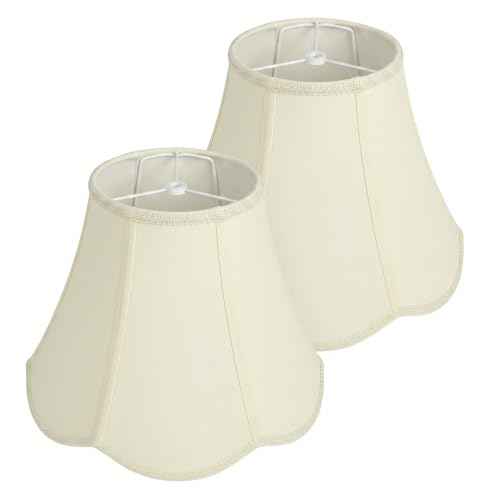 Cream Bell Lamp Shades Set of 2 (Cream)