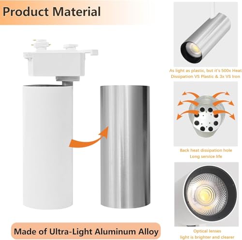 Ultra Bright H Type White Track Lighting Heads