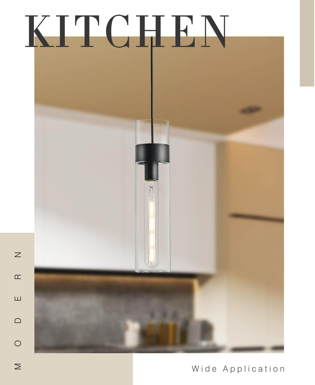 3 Pack Black Pendant Lights Kitchen Island (Black / 3 Pack)