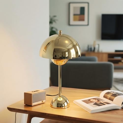 Creative Mid Century Modern Bud Table Lamp for Home&Office (Bright Gold)