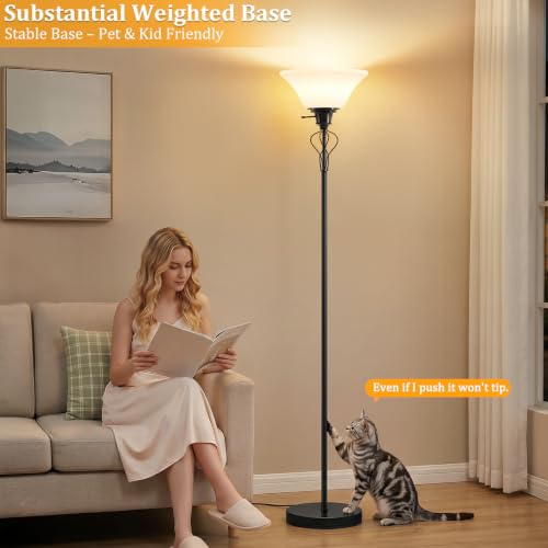 Floor Lamps for Living Room (Jet Black)