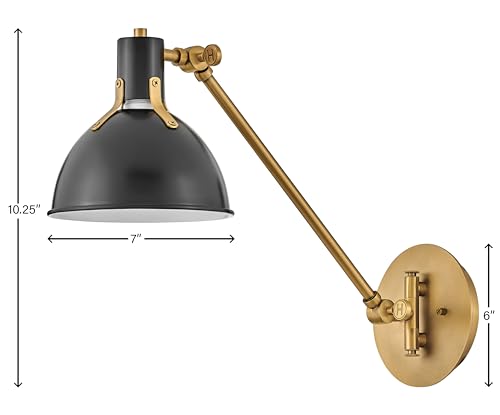 Argo Medium Swing Arm Wall Sconce (Satin Black)