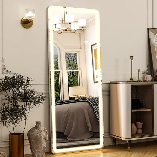 21"x56" Rectangular Full Length Mirror with LED Lights (56"L x 21"W)
