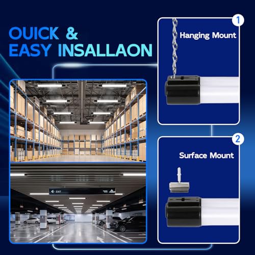 4FT Linkable LED Shop Light for Garage (Black / 4FT 42W)