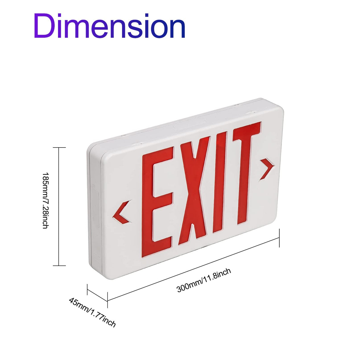 Exit Sign with Steel Wire Guard (Exit Sign)