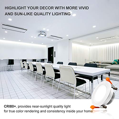 2 Inch LED Recessed Lighting (5000k (Daylight White) / 10 Pack (White))