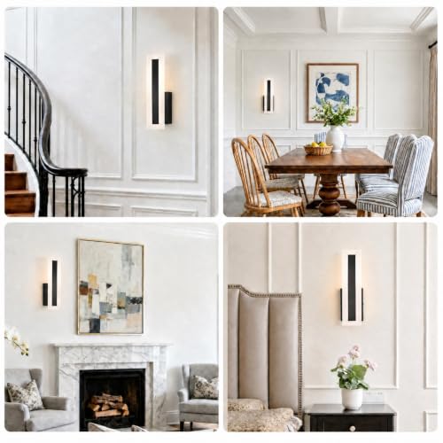 Single Hardwired Wall Sconce (Black / 1Pack)