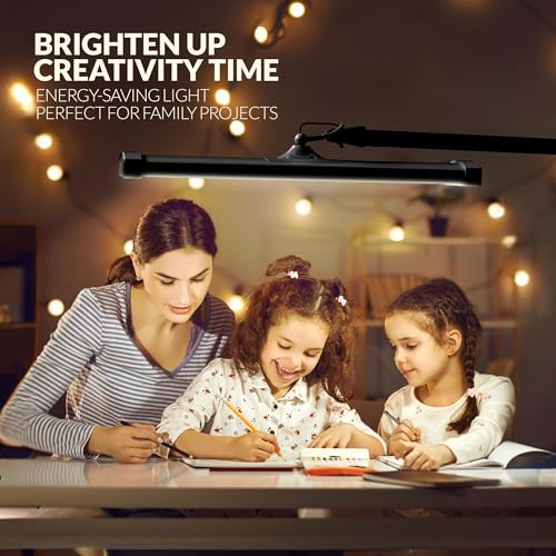 Professional LED Desk Lamp with Clamp (CCT Selectable, Dimming / Black)