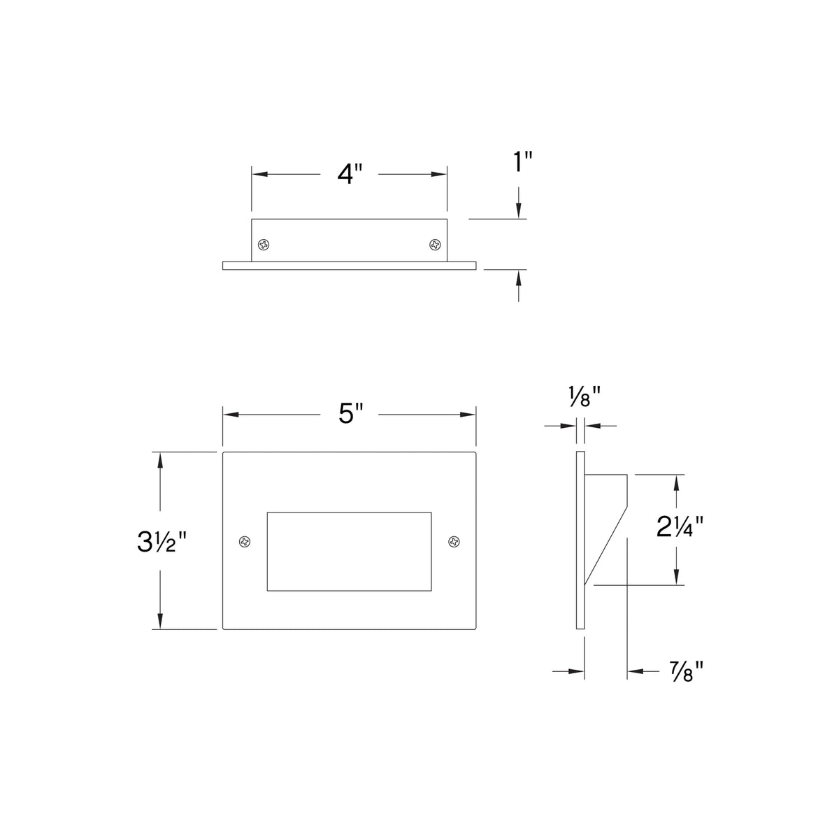 Taper 12V Integrated LED Horizontal Step Light (Satin Black / Horizontal Step Light)