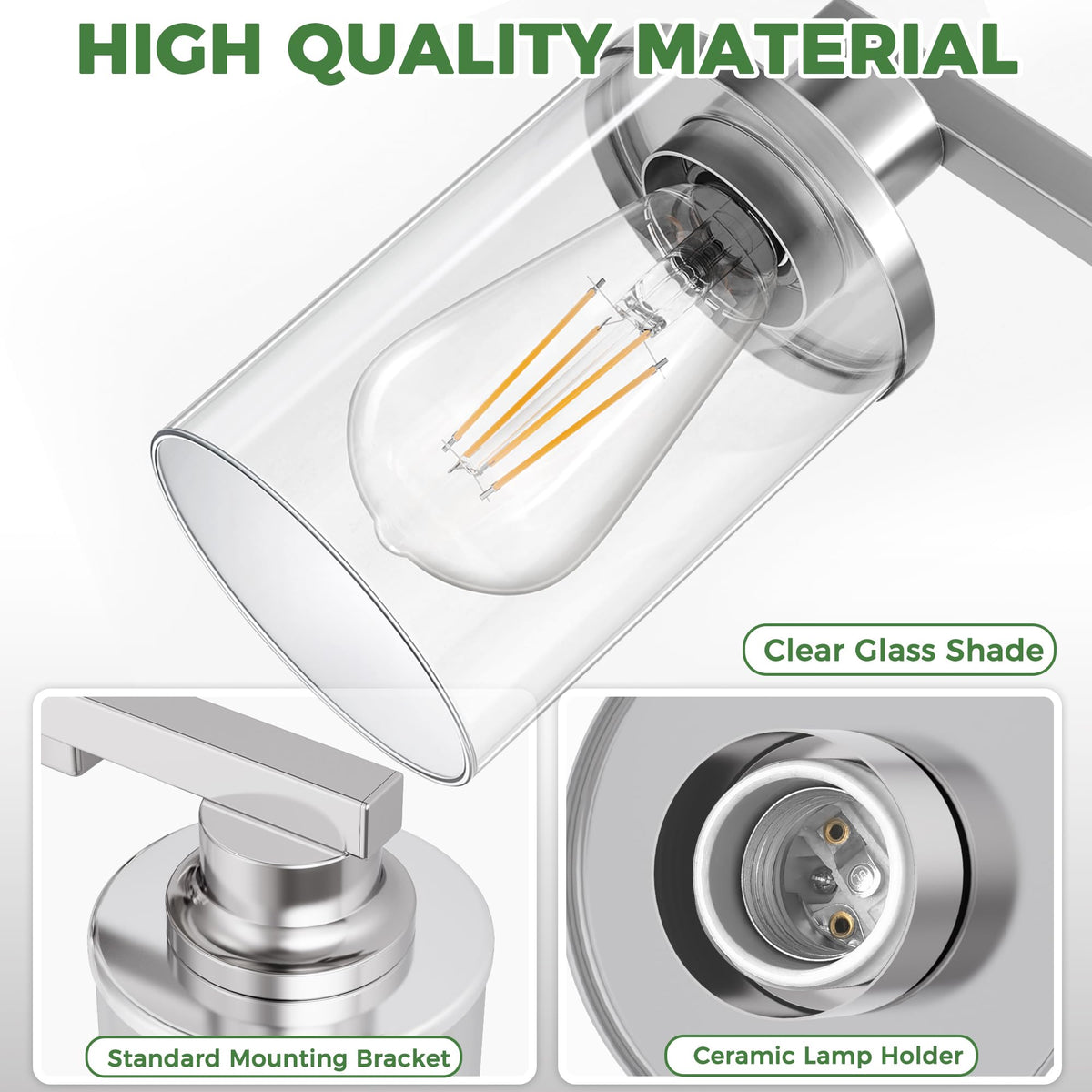 Bathroom Vanity Light Fixture Over Mirror 2 (Nickel / 2-Light)