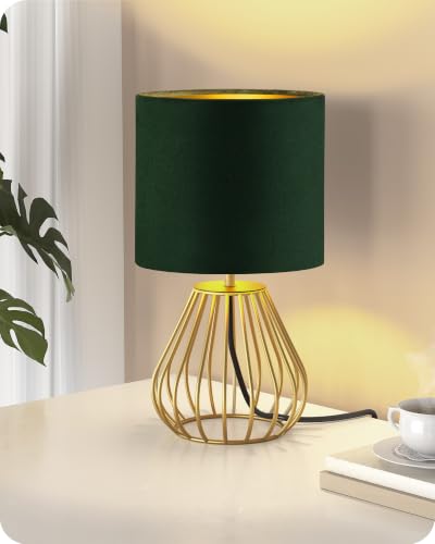 Green and Gold Table Lamp (Forest Green + Gold)