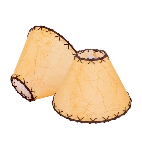 Set of 2 Parchment Lampshade (5"x 14"x 9")