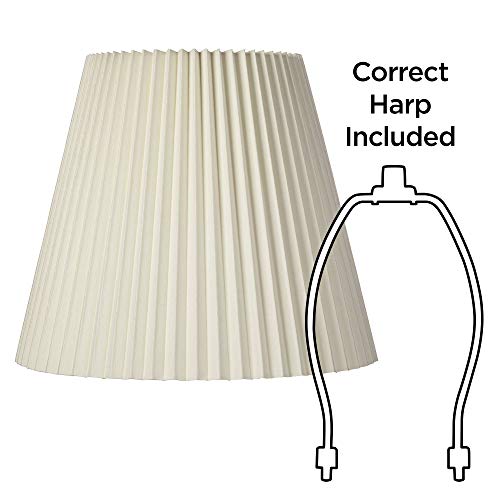 Pre Assembled Edie Large Ivory Pleated Lamp Shade 10x17x14.75 (Ivory)
