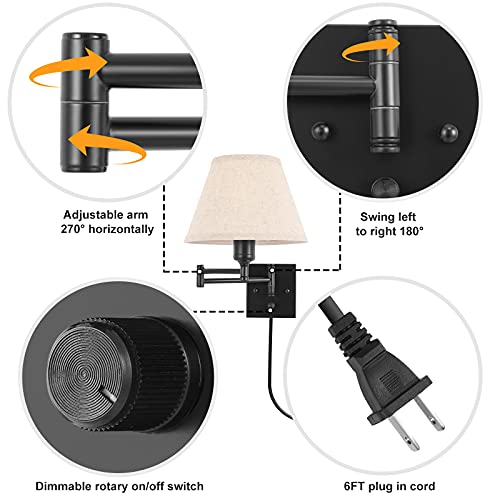 Wall Sconce Plug in (Beige / Medium)