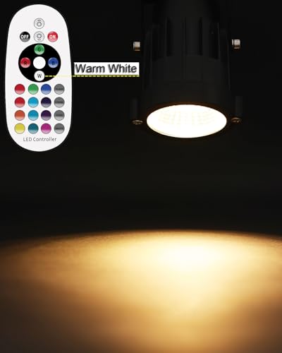 RGBW Track Lighting Heads 12W Multicolor Remote LED Track Lights Fixtures for Accent Retail Kitchen Artwork